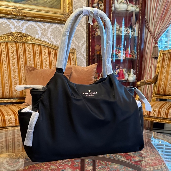 Kate Spade Black Baby Bag with Changing Pad - Picture 1 of 12